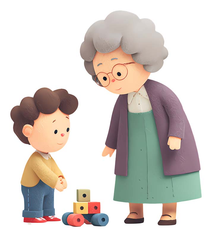 دانلود طرح پیرزن و بچه کارتونی