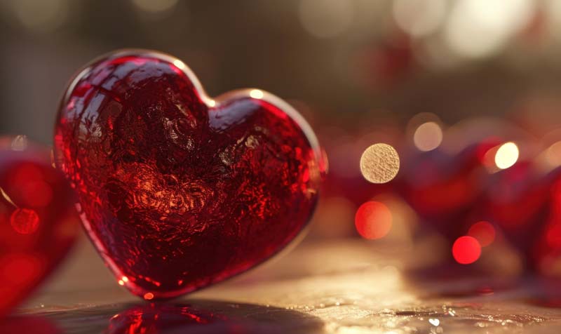 دانلود عکس قلب قرمز بلورین 