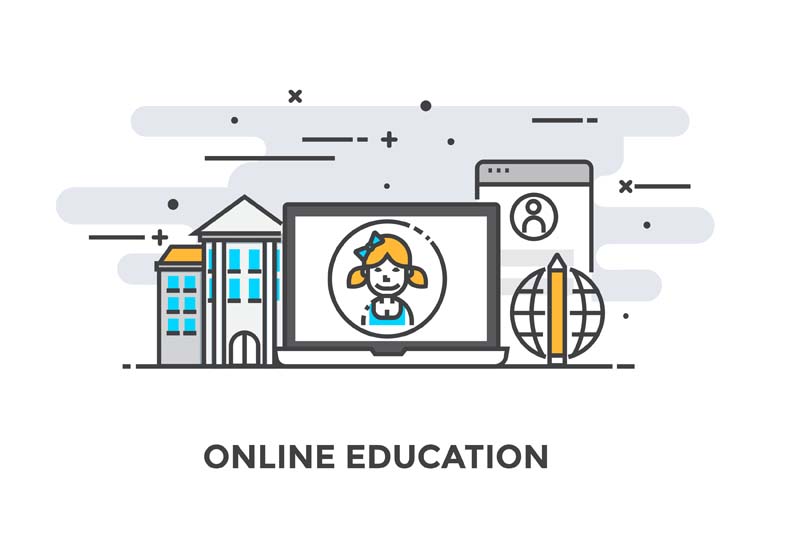 دانلود طرح  لایه باز آیکون آموزش آنلاین