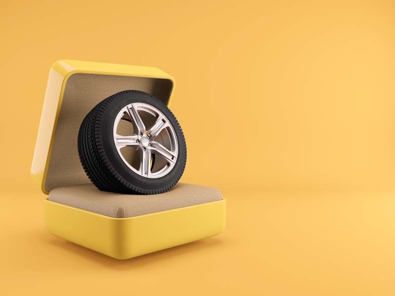 عکس با کیفیت از تایر کادویی