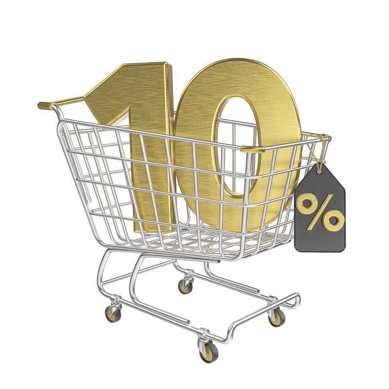 دانلود طرح گرافیکی از 10 درصد تخفیف سبد خرید