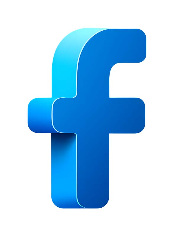 آیکون برنامه فیس بوک آبی