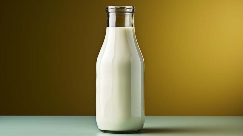 عکس زیبا از یک شیشه شیر