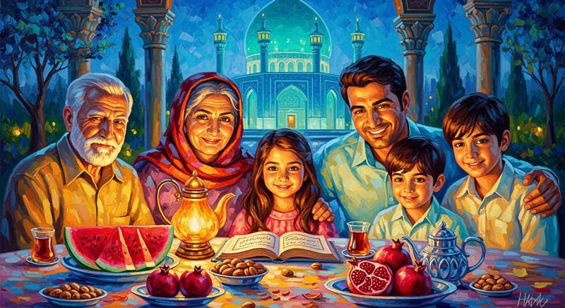 دانلود تصویر هنری شب یلدا شاد