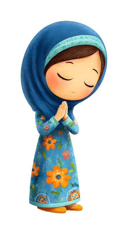 دانلود طرح زیبای گرافیکی دختر با مانتو آبی