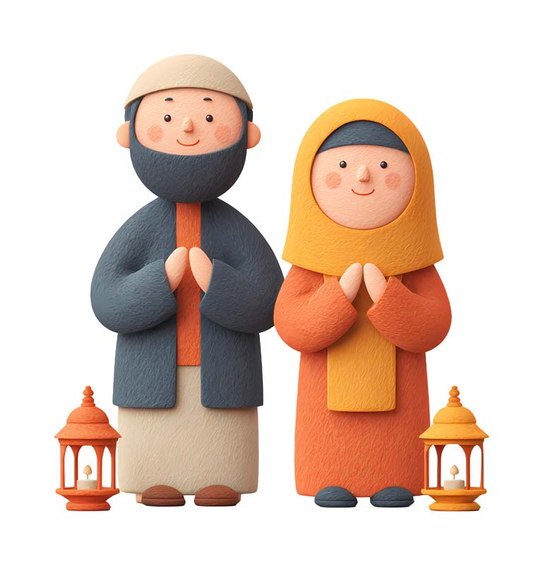 دانلود طرح زیبای گرافیکی زن و شوهر با فانوس