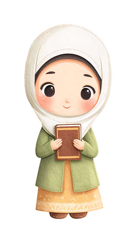 دانلود طرح زیبای گرافیکی دخترک محجبه با قران