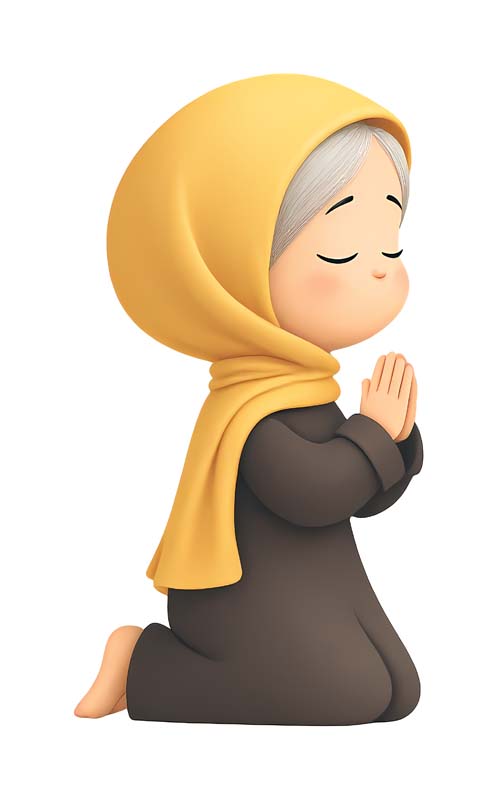 دانلود طرح زیبای گرافیکی دعا کردن پیرزن