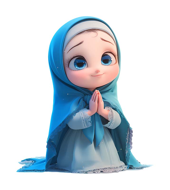 دانلود طرح زیبای گرافیکی دختر دعا خوان