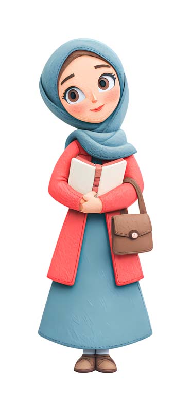 دانلود طرح زیبای گرافیکی دختر با لباس اسلامی