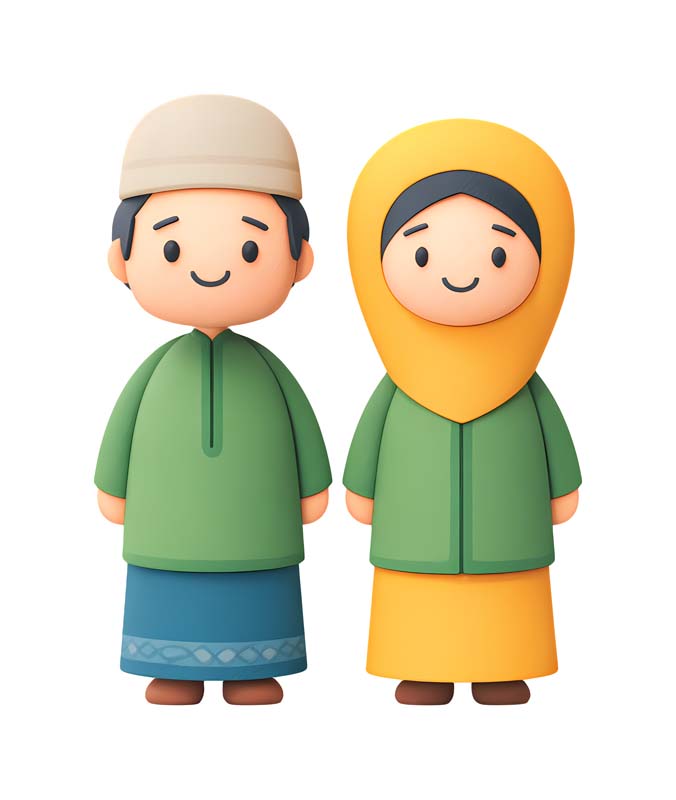 دانلود طرح زیبای گرافیکی خانم و آقای مسلمان