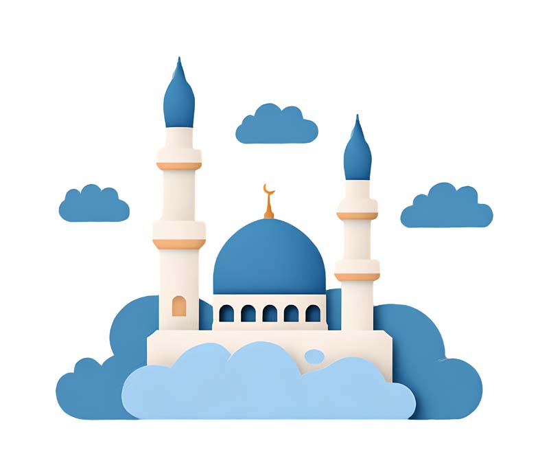دانلود طرح زیبای گرافیکی مسجد آبی و سفید