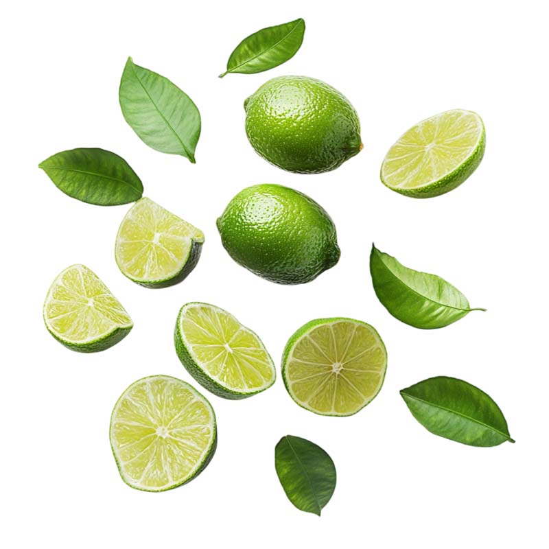 طرح دوربری شده لیموترش برش خورده