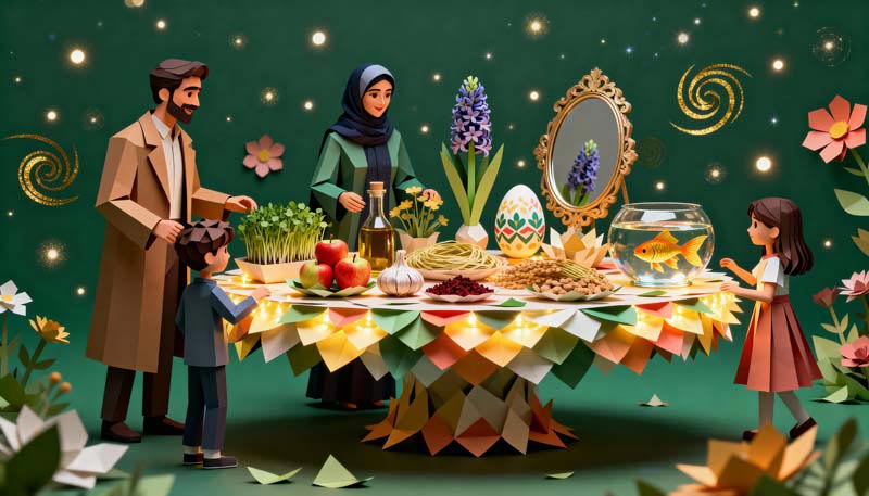دانلود تصویر گرافیکی سفره هفت سین