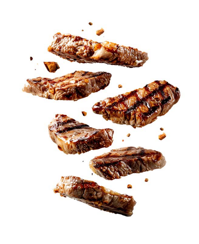 طرح دوربری شده از استیک کبابی