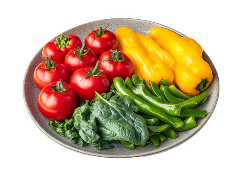 طرح دوربری شده از سینی صیفی جات