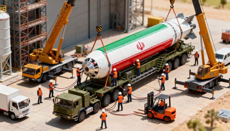 دانلود تصویر آماده سازی موشک هایپرسونیک