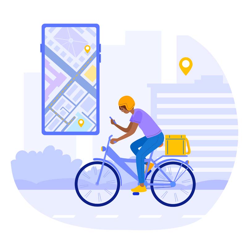 دانلود وکتور مفهومی اپلیکیشن مسیریابی