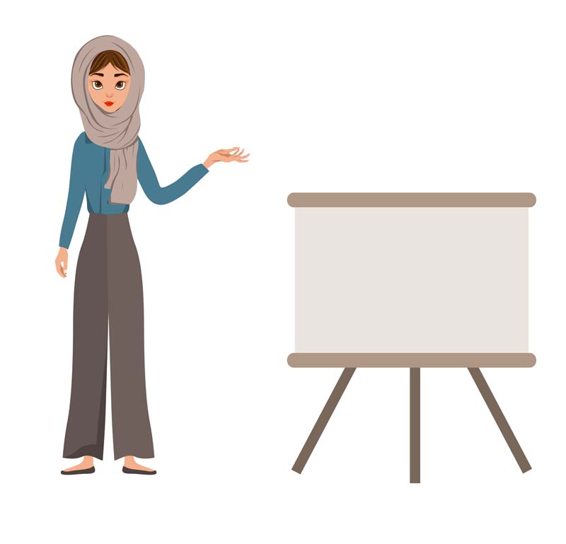 دانلود وکتور مفهومی خانم با تابلو