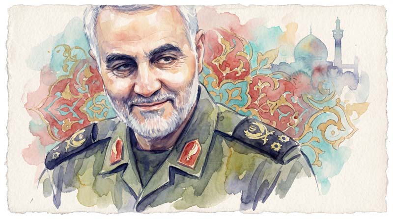 تصویر گرافیکی سردار سلیمانی