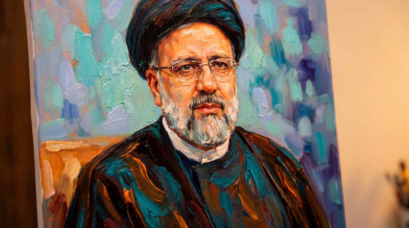 تصویر نقاشی شهید رئیسی