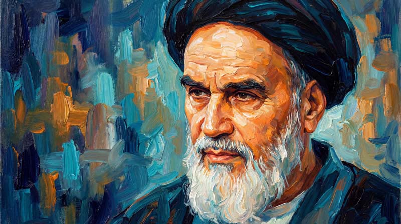 تصویر نقاشی امام خمینی