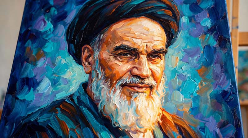 تصویر نقاشی حضرت امام خمینی