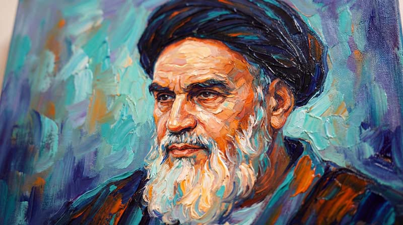 تصویر نقاشی حضرت امام خمینی ره