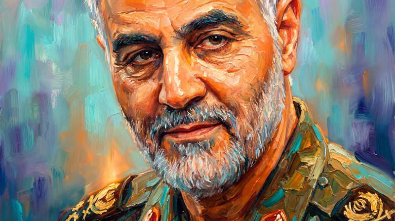 تصویر نقاشی شهید سردار حاج قاسم سلیمانی