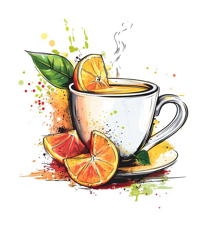 دانلود طرح چای پرتقال