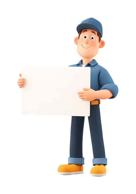 دانلود طرح مرد کارتونی با تابلو کارتونی