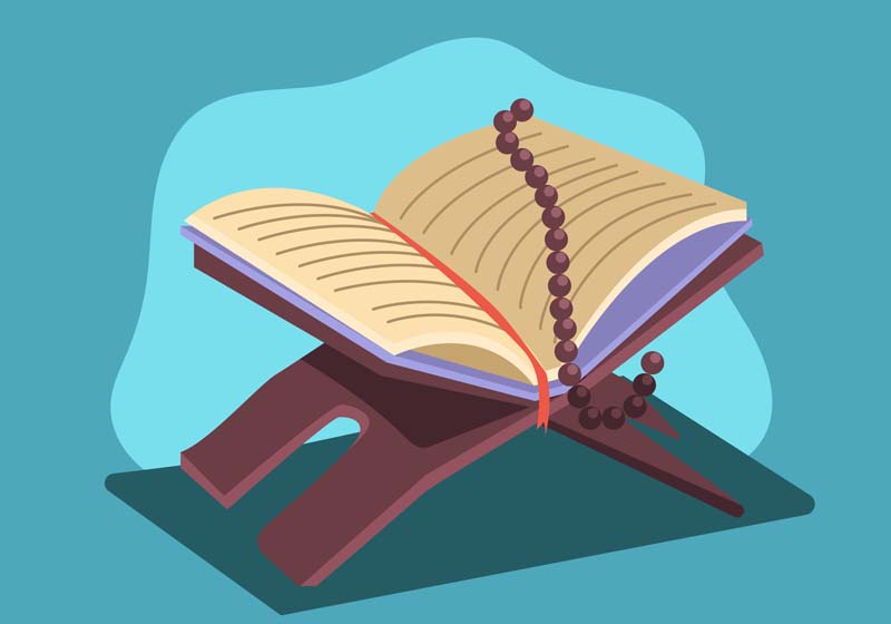 دانلود طرح لایه باز قرآن روی رحل