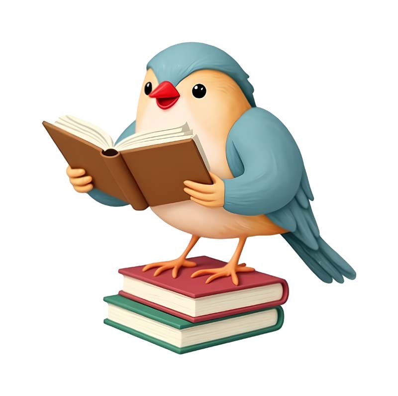دانلود طرح گنجشک در حال مطالعه