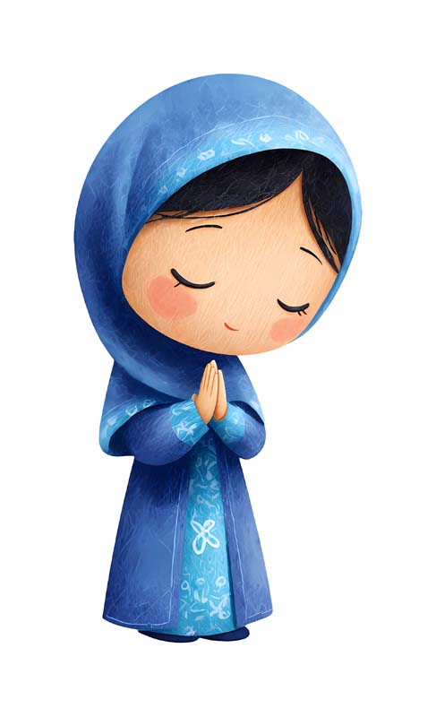 دانلود طرح دختر باحجاب در حال دعا