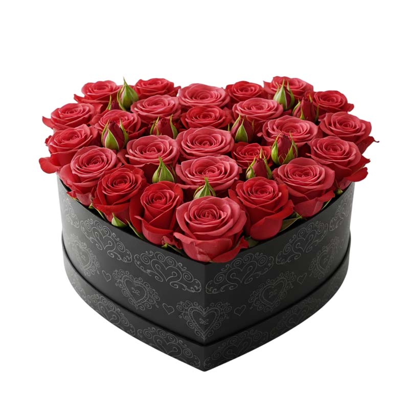 دانلود طرح دسته گل لاکچری قلب مشکی