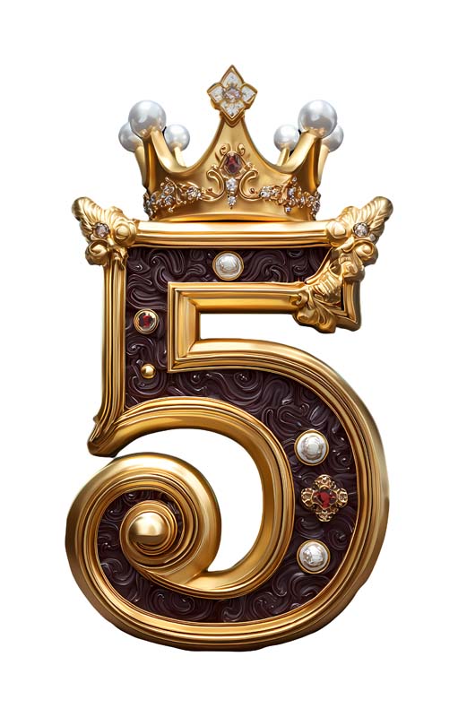 دانلود طرح عدد 5 تاجدار