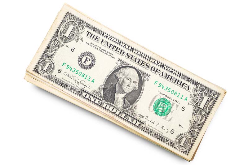 دانلود تصویر با کیفیت اسکناس یک دلاری
