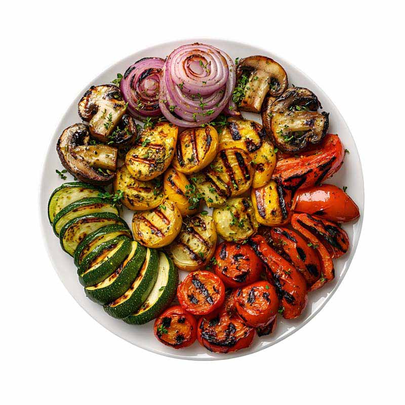 دانلود طرح بشقاب گیاهی سرخ شده