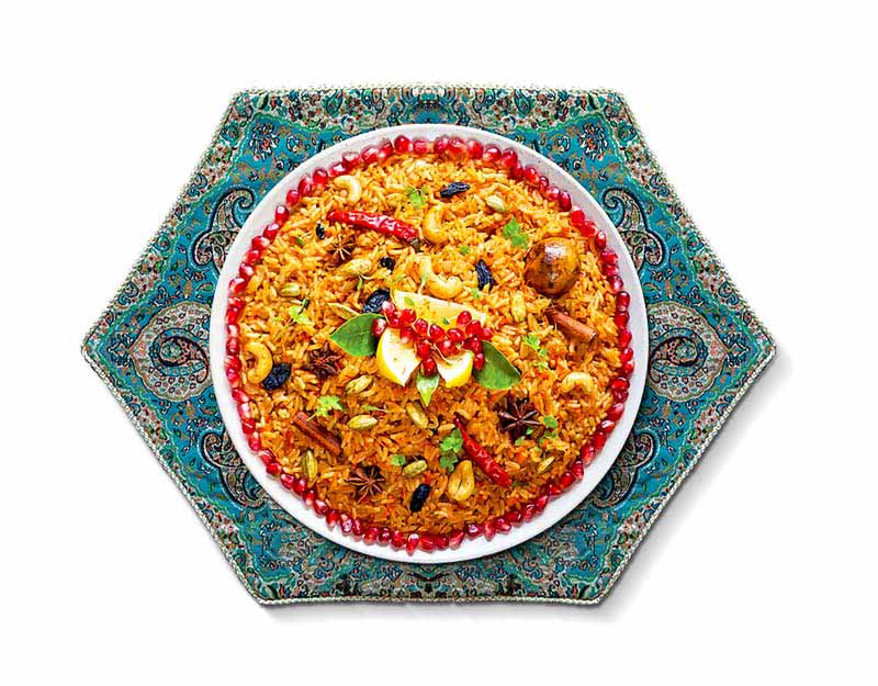 دانلود طرح بشقاب برنج روی سفره سنتی