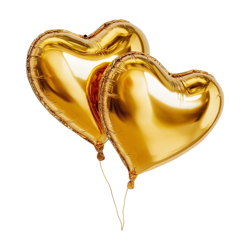 دانلود طرح بادکنک قلب طلایی