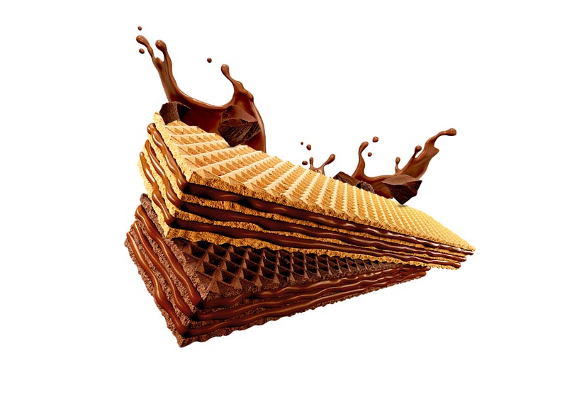 دانلود طرح دو عدد ویفر شکلاتی