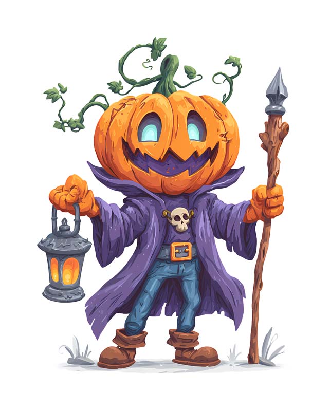 دانلود طرح کدوی هالووین مترسکی