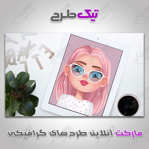فایل لایه باز ساخت شخصیت کارتونی دختر
