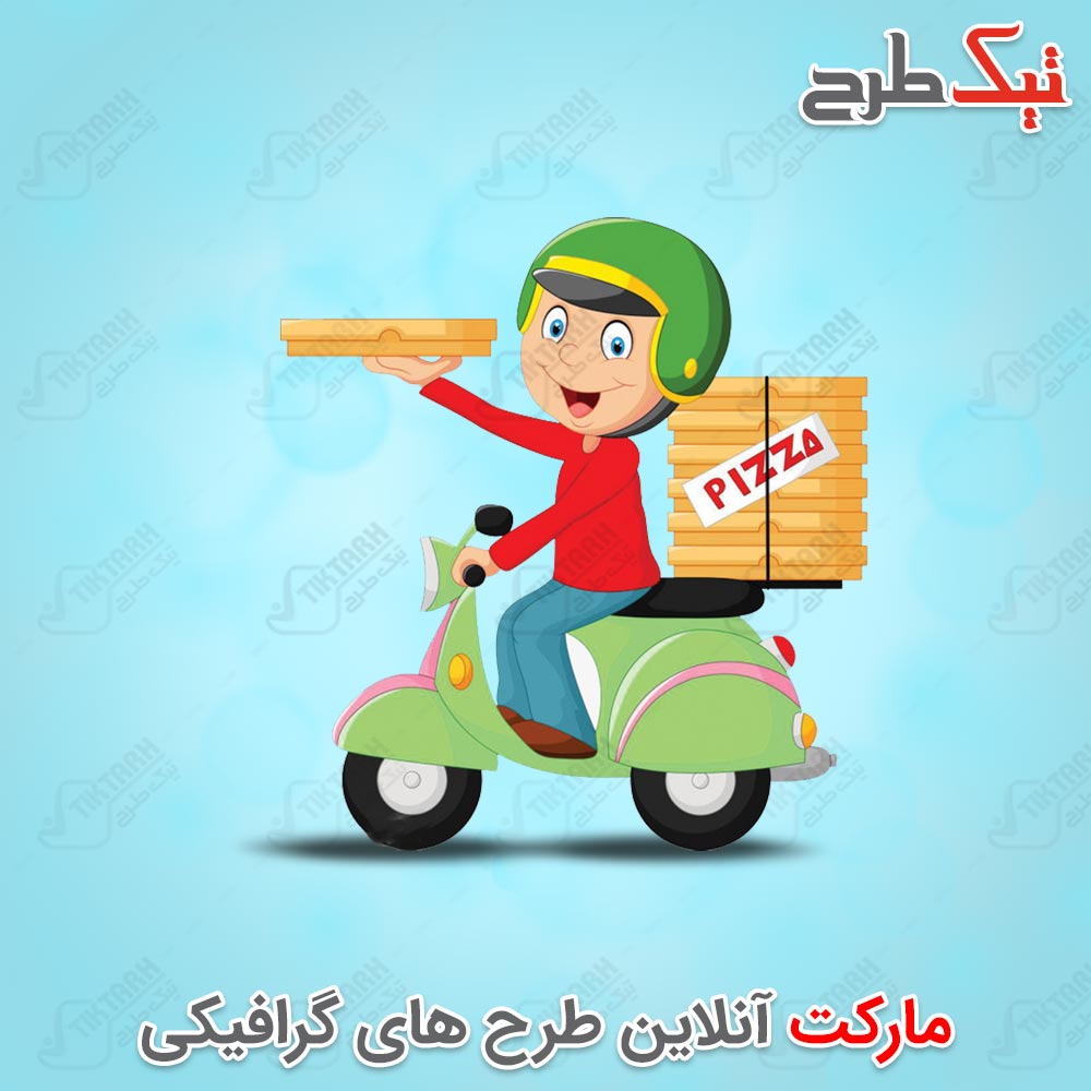 دانلود کلیپ آرت کارتونی پیک موتوری