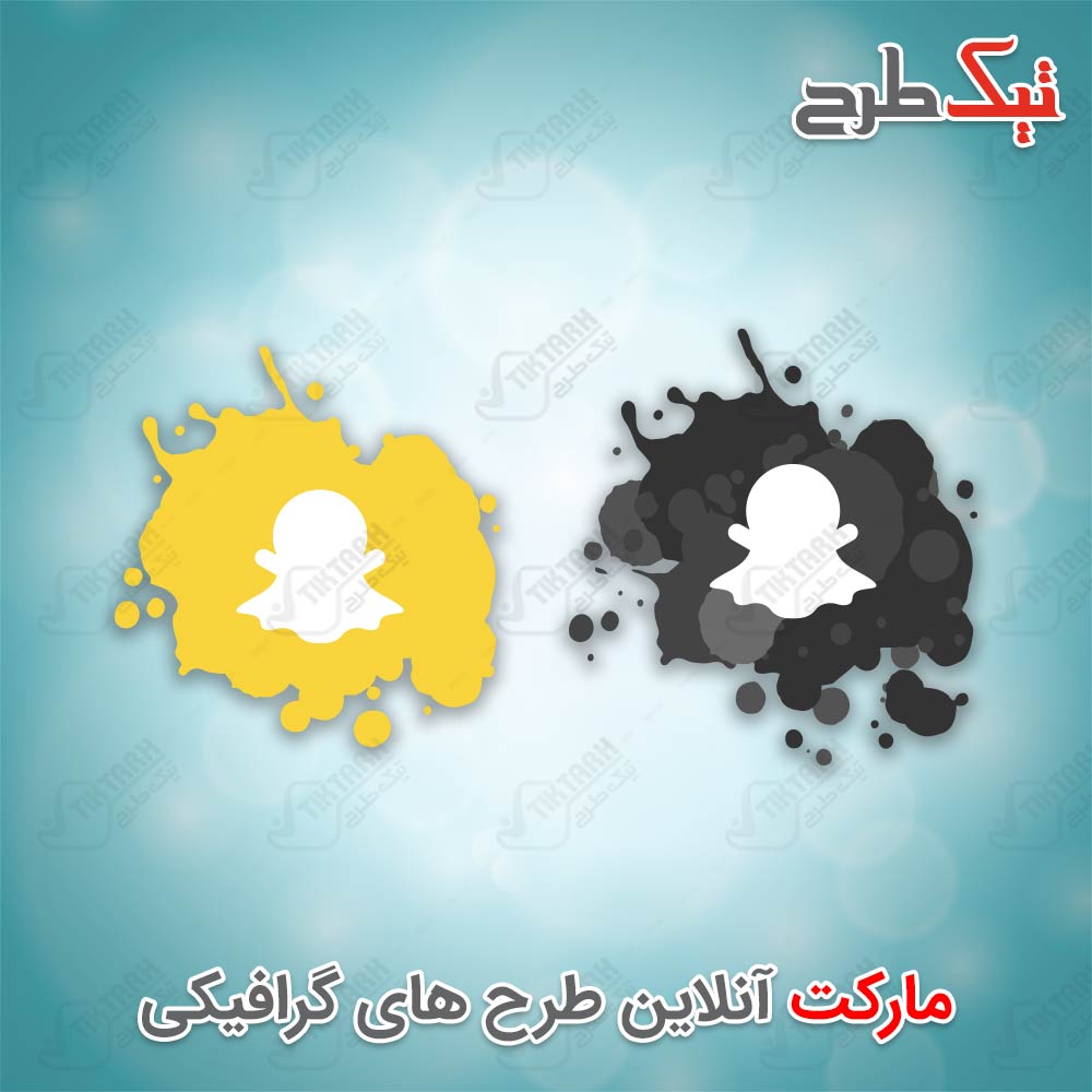 دانلود طرح آماده آیکون اسنپ چت