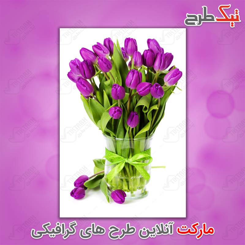 دانلود عکس گرافیکی گل های بنفشه