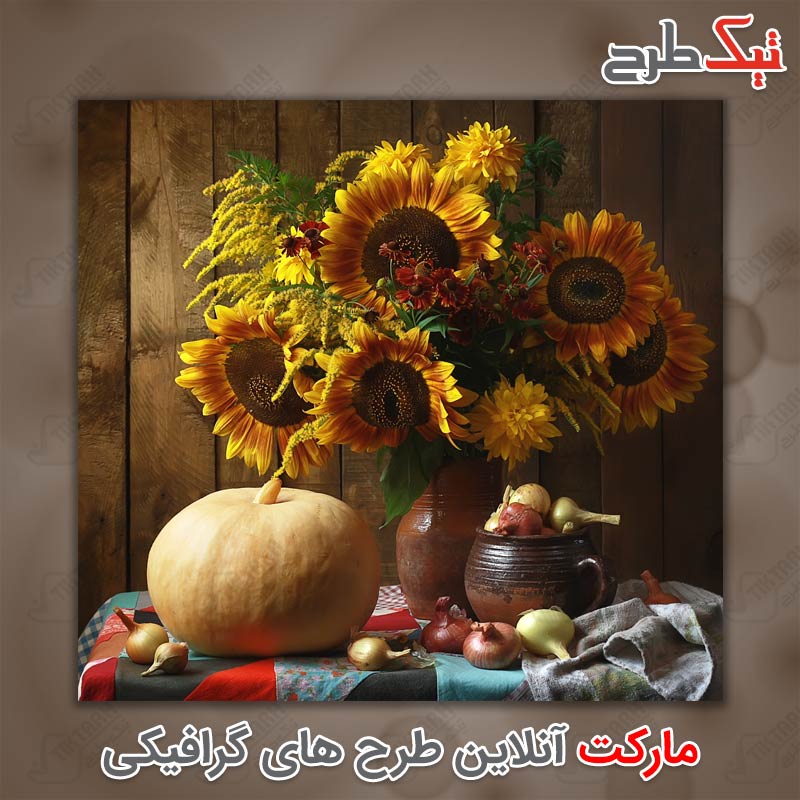 دانلود عکس گلهای آفتاب گردان در گلدان