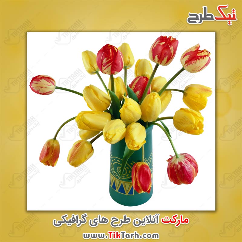 دانلود تصویر لارج فرمت گلدان گل لاله