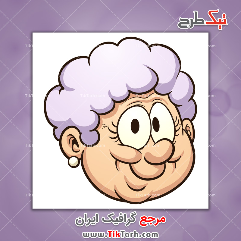 دانلود طرح لایه باز فانتزی پیرزن