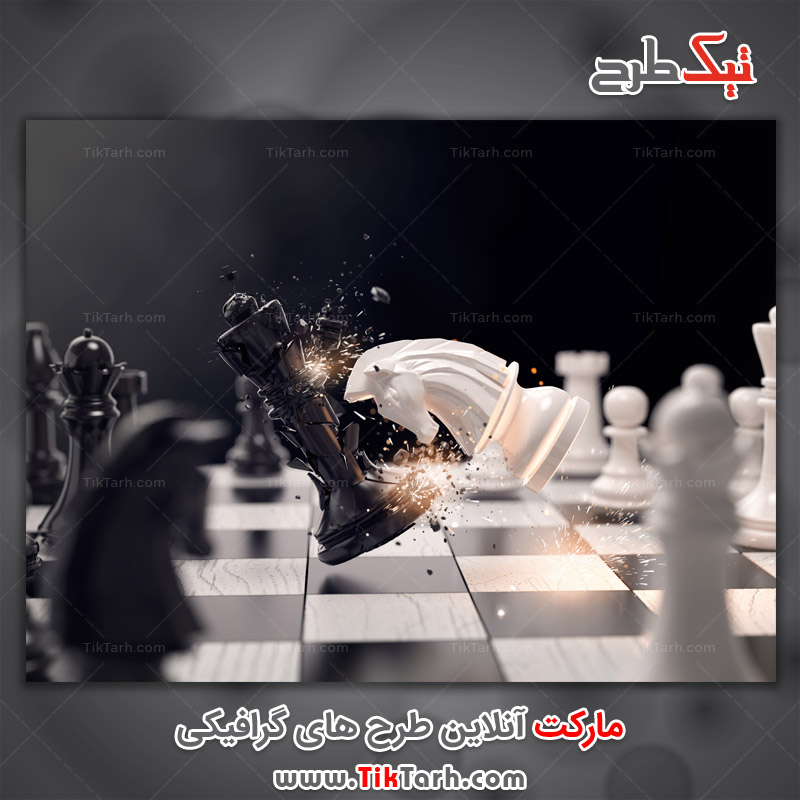 عکس با کیفیت جنگ مهره های شطرنج